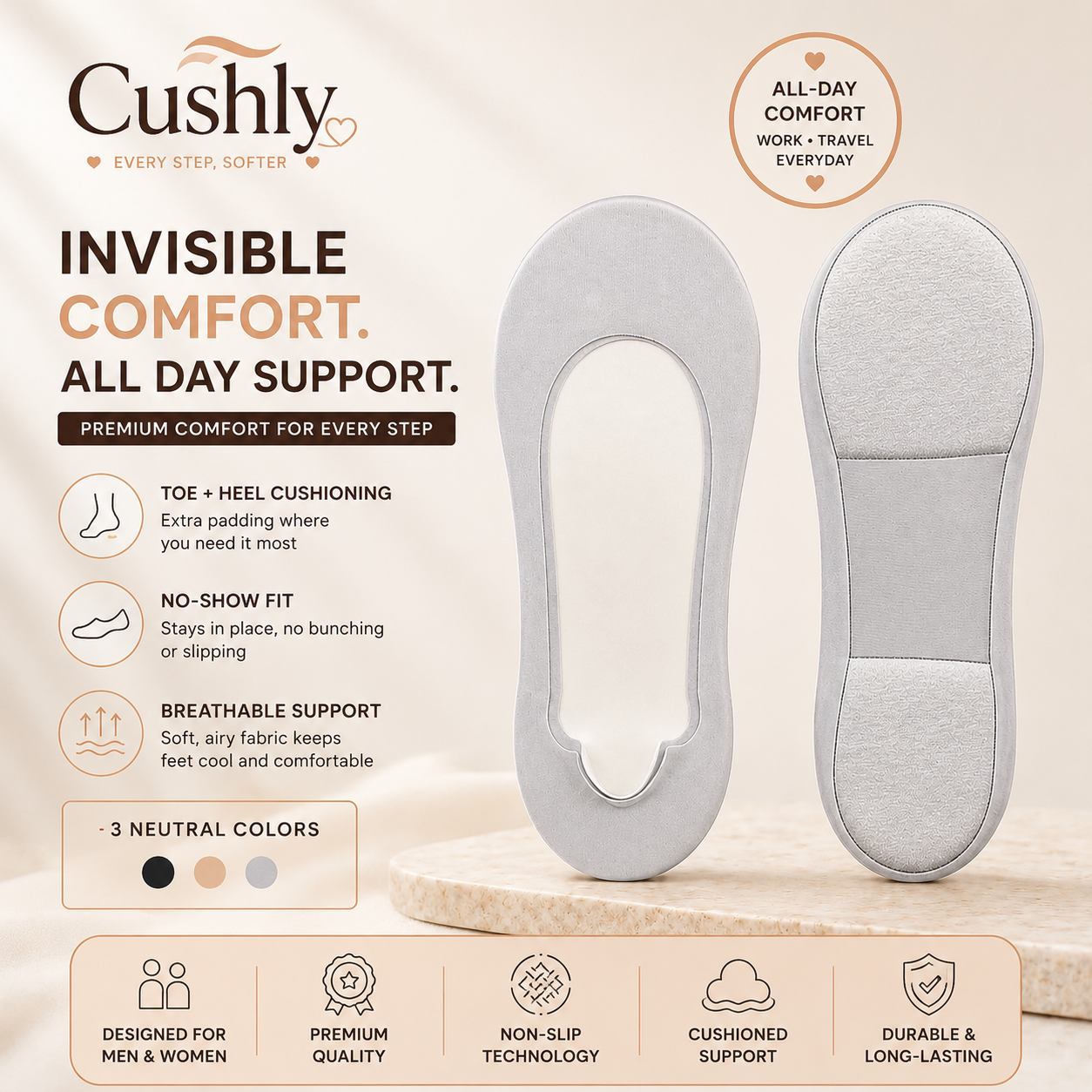 CUSHLY™ Boat Sock Plantar Fasciitis