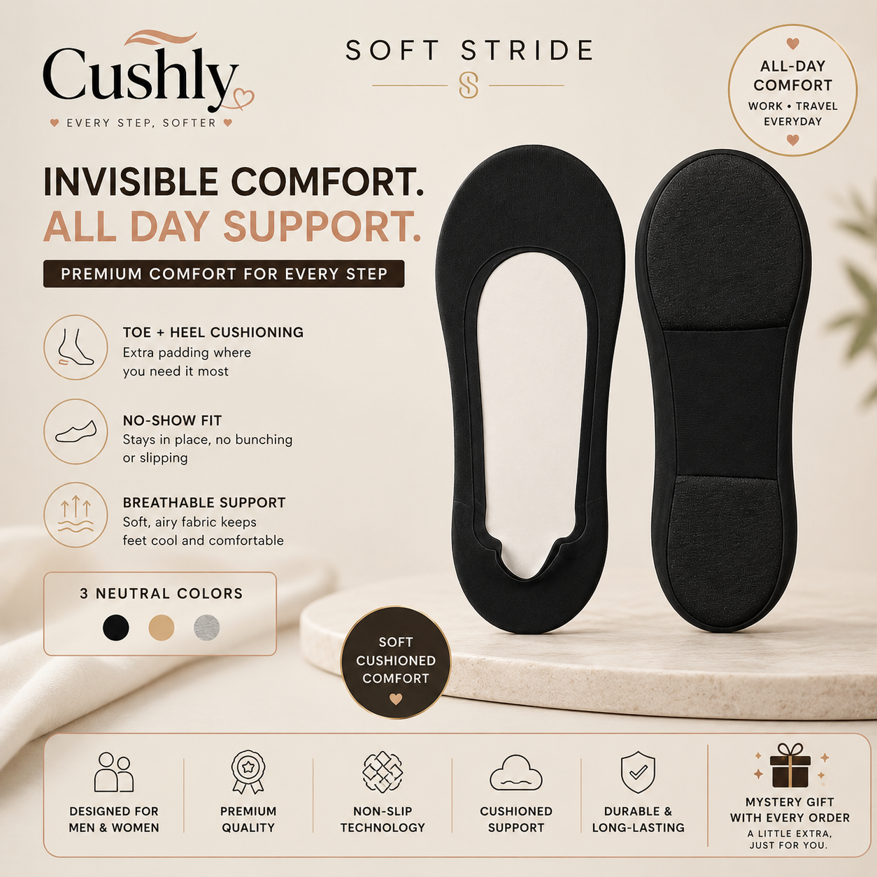 CUSHLY™ Boat Sock Plantar Fasciitis