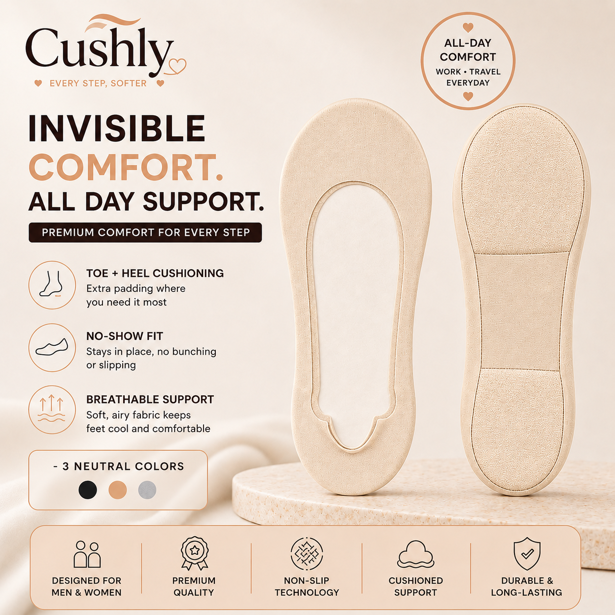 CUSHLY™ Boat Sock Plantar Fasciitis